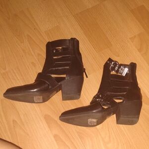 Forever 21 | Black Ankle Booties with Buckle Straps